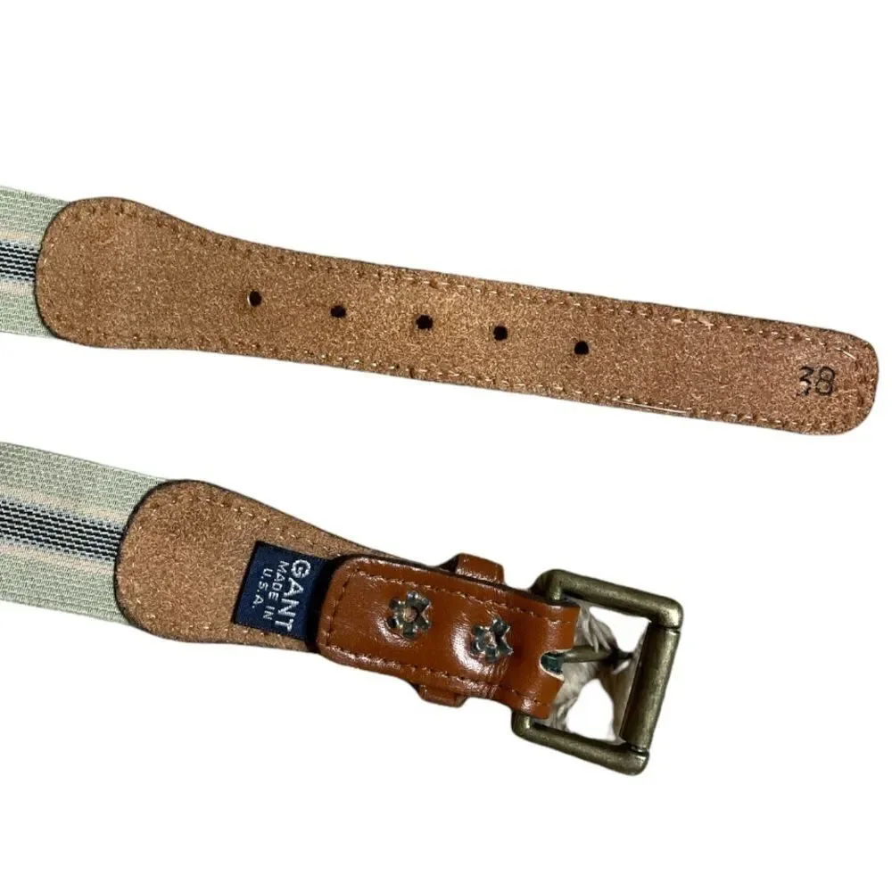 Vintage Gant Elasticated webbing and leather belt